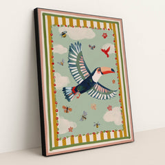 Jungle Flight by Anna Stone - Black Frame Stretchiez