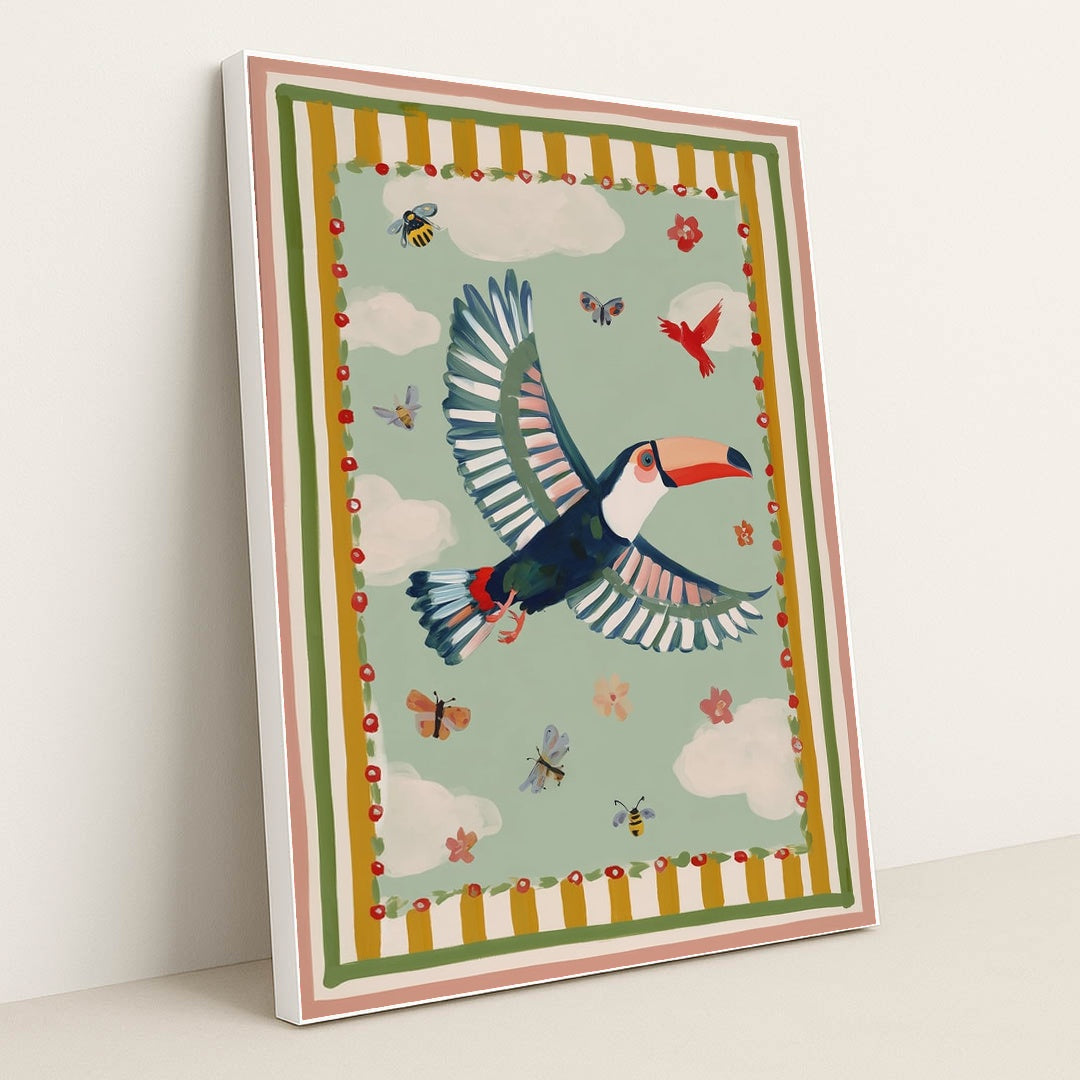 Jungle Flight by Anna Stone - White Frame Stretchiez