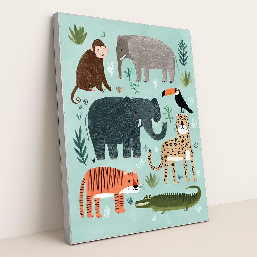 Jungle Jamboree by Melissa King - Silver Frame Stretchiez
