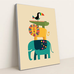Jungle Totem Tower by Melissa King - Silver Frame Stretchiez
