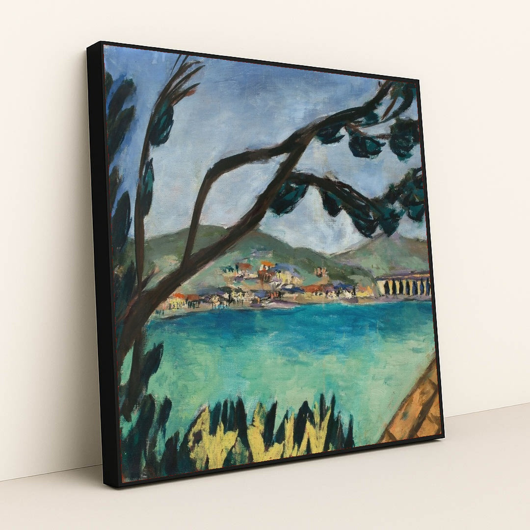 Kleine Landschaft aus Bandol (1938) by Max Beckmann - Black Frame Stretchiez