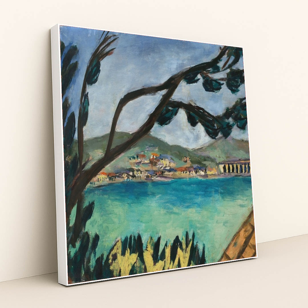 Kleine Landschaft aus Bandol (1938) by Max Beckmann - White Frame Stretchiez