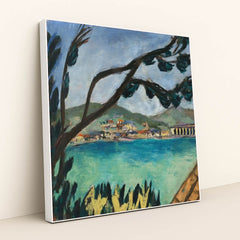 Kleine Landschaft aus Bandol (1938) by Max Beckmann - White Frame Stretchiez