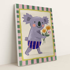 Koala's Floral Delivery by Melissa King - White Frame Stretchiez