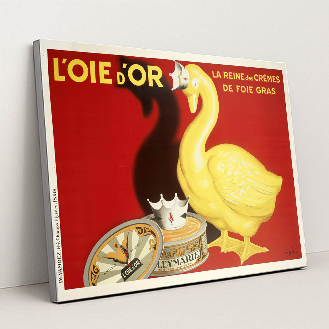 L’Oie d’Or by Leonetto Cappiello - Silver Frame Stretchiez