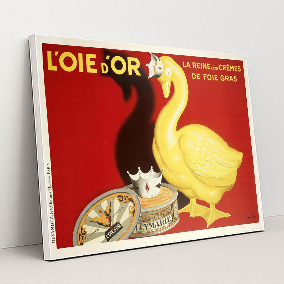 L’Oie d’Or by Leonetto Cappiello - White Frame Stretchiez