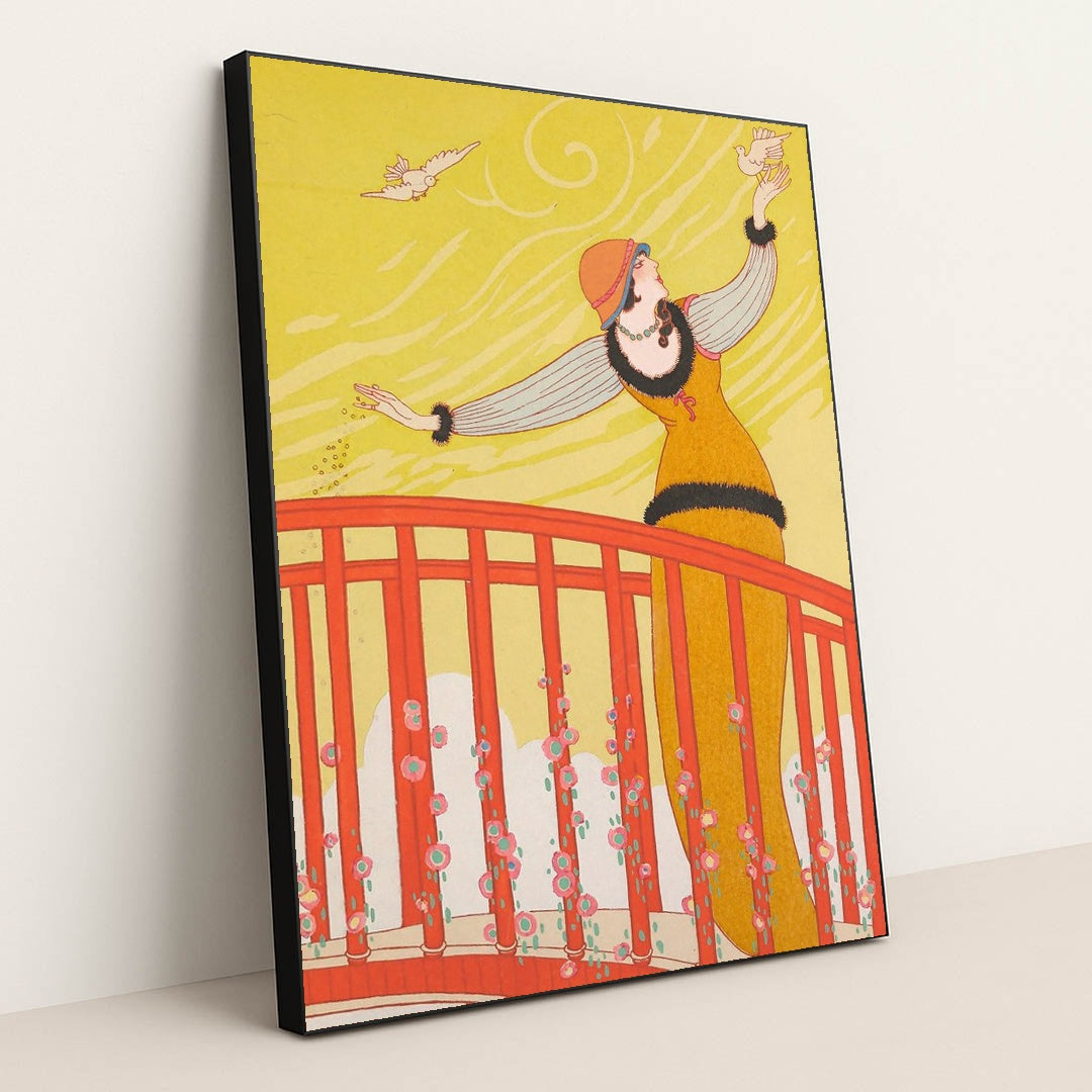La Passerelle (1913) by Charles Martin - Black Frame Stretchiez