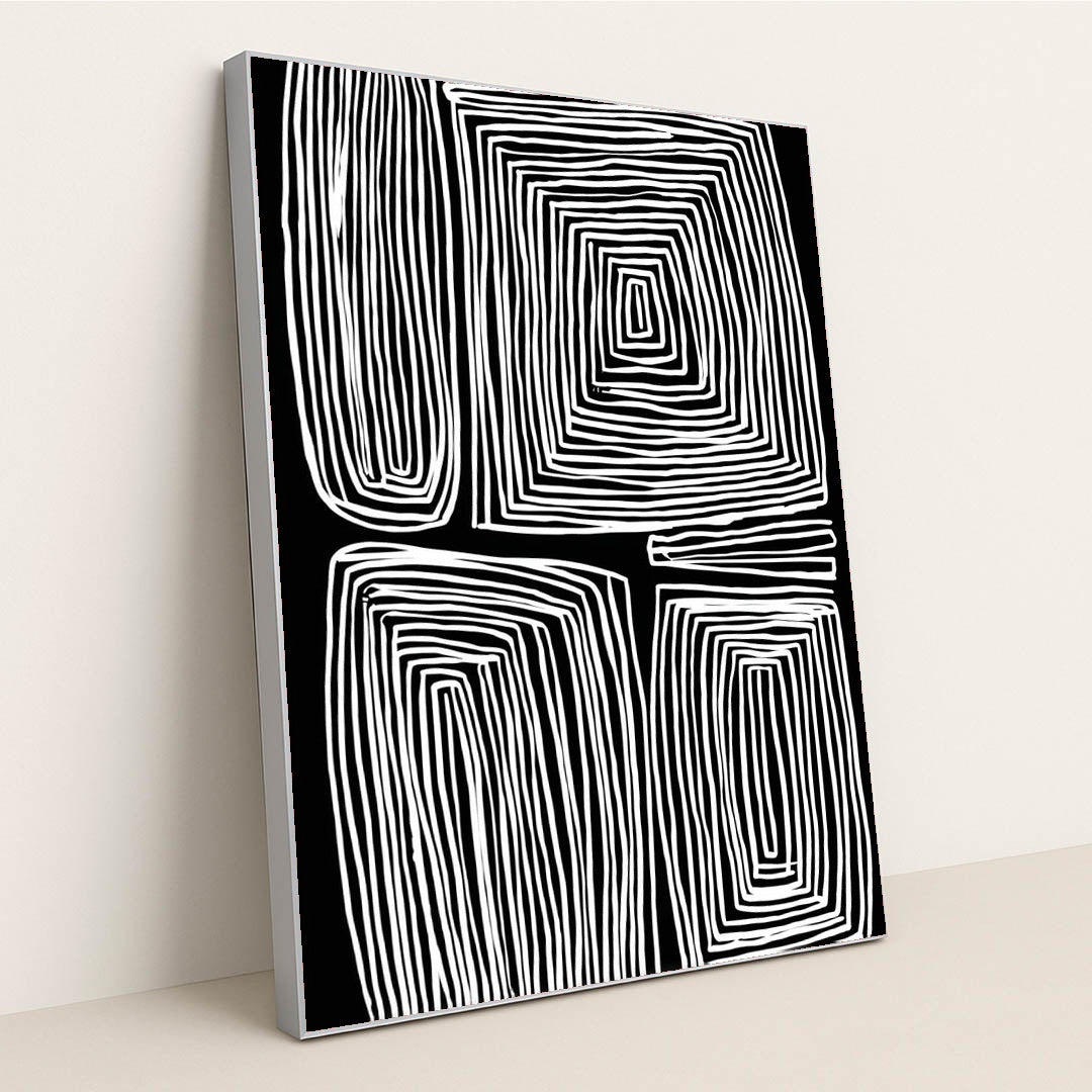 Labyrinth Field by Wall Gusto™ - Silver Frame Stretchiez