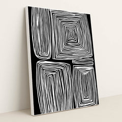 Labyrinth Field by Wall Gusto™ - White Frame Stretchiez