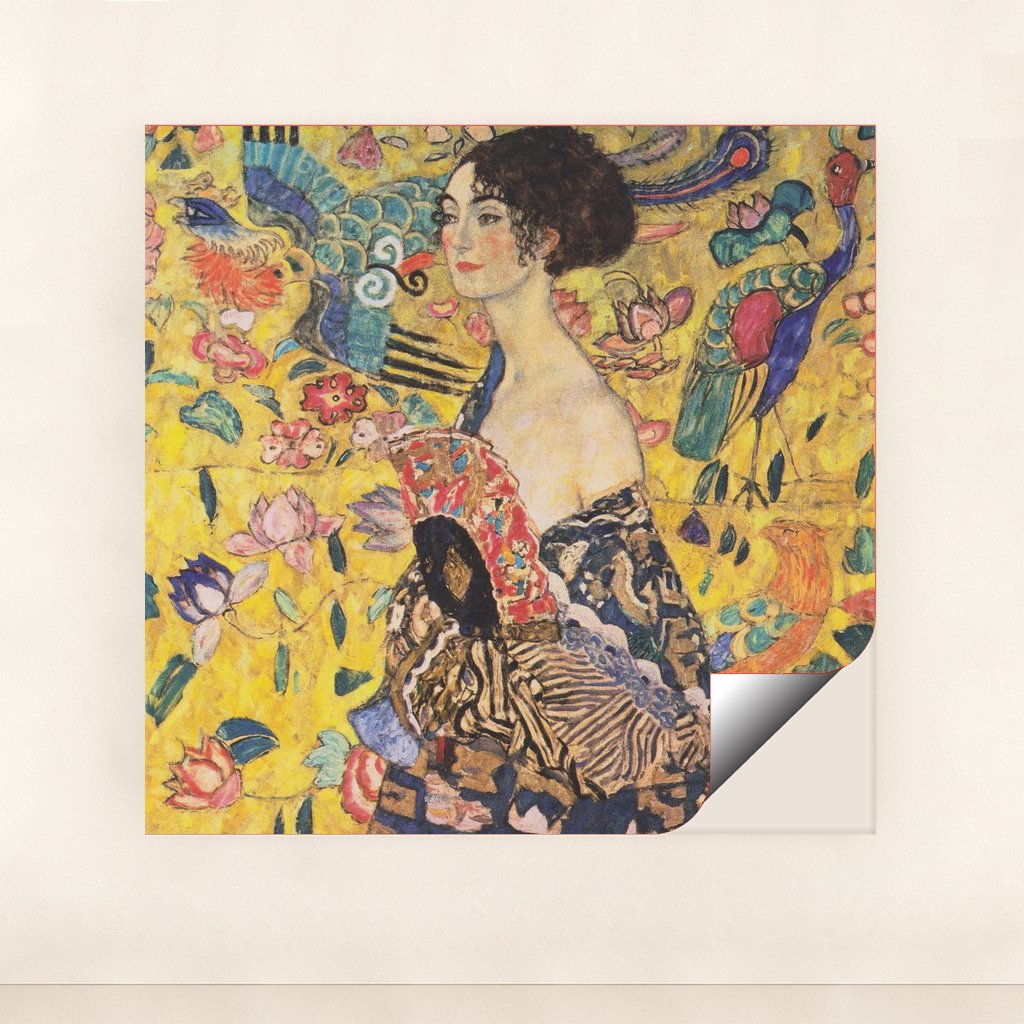 Lady with a Fan by Gustav Klimt - Peeliez