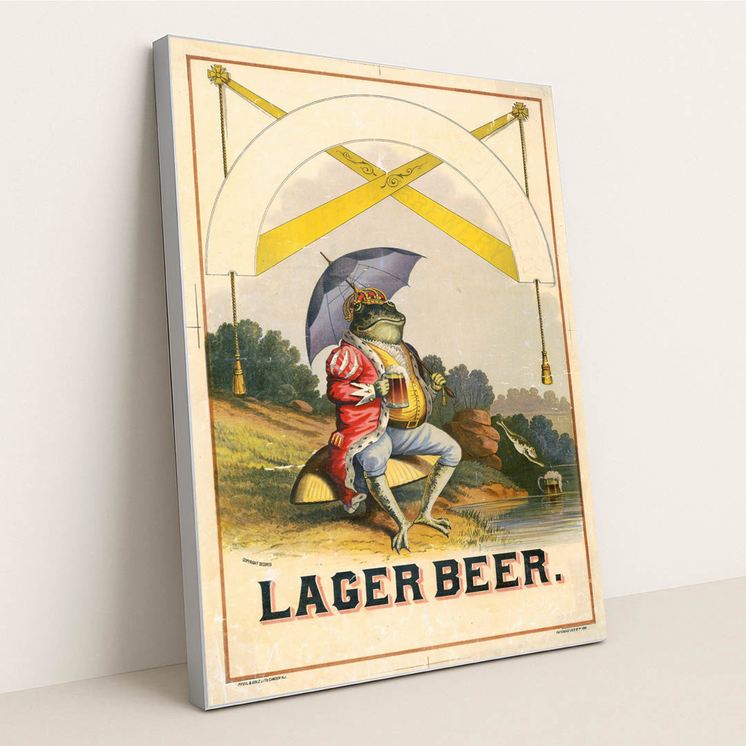 Lager beer (1880) by Pfeil & Goltz - Silver Frame Stretchiez