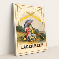 Lager beer (1880) by Pfeil & Goltz - Silver Frame Stretchiez