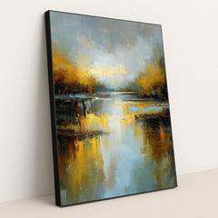 Lakeside Radiance by Damian Chan - Black Frame Stretchiez