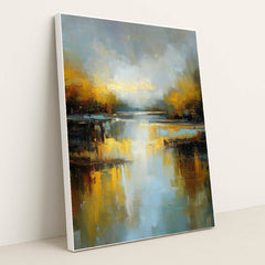Lakeside Radiance by Damian Chan - White Frame Stretchiez