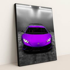 Lamborghini Front Glow by Martin Katler - Black Frame Stretchiez
