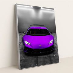 Lamborghini Front Glow by Martin Katler - Silver Frame Stretchiez