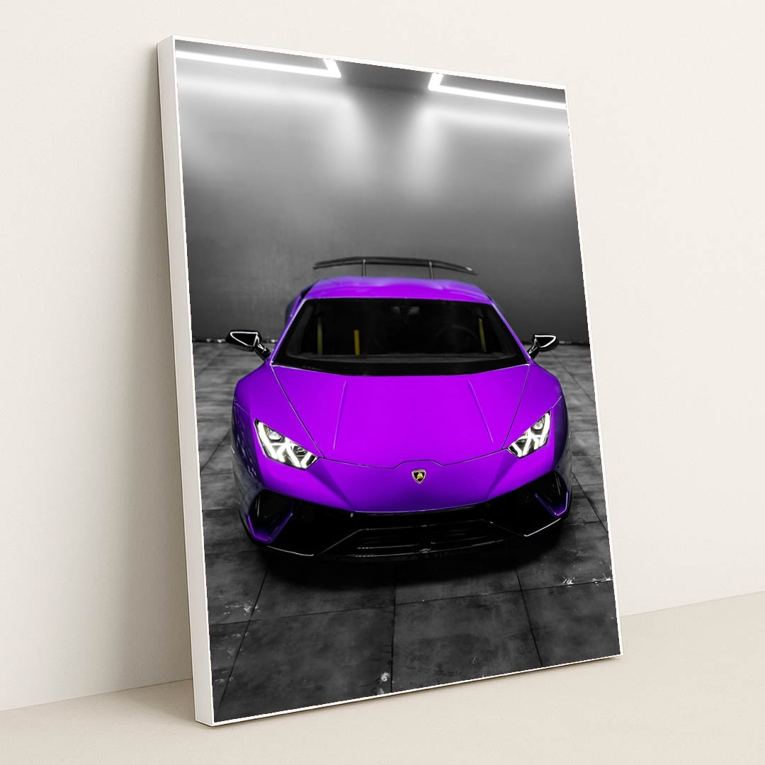 Lamborghini Front Glow by Martin Katler - White Frame Stretchiez