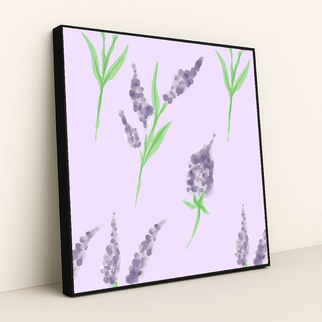 Lavender Drift by Hartono Creative Studio - Black Frame Stretchiez