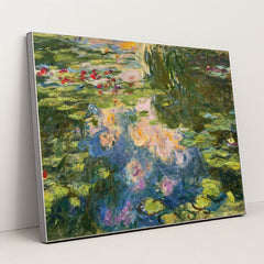 Le Bassin aux nymphéas (1917-19) by Claude Monet - Silver Frame Stretchiez
