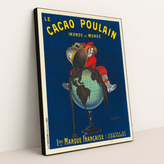 Le Cacao Poulain (1911) by Leonetto Cappiello - Black Frame Stretchiez