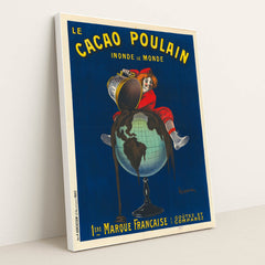 Le Cacao Poulain (1911) by Leonetto Cappiello - White Frame Stretchiez