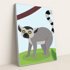 Lemur in Nature by Zulfahmi Al Ridhawi - Silver Frame Stretchiez