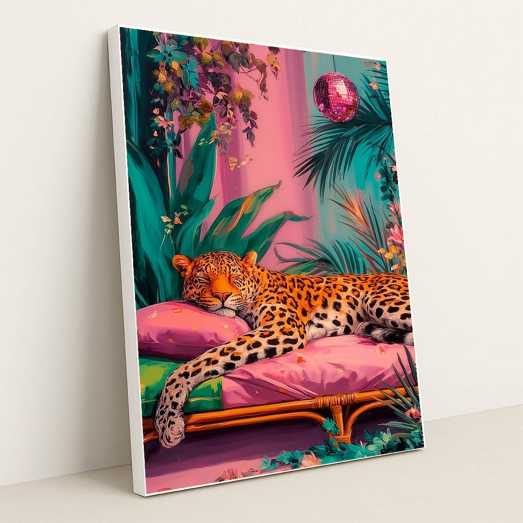 Leopard Lounge by Riot & Bloom - White Frame Stretchiez