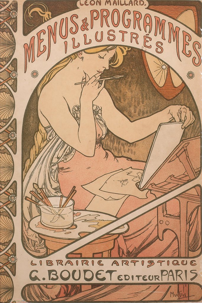 Les Menus and Programmes Illustres by Alphonse Mucha