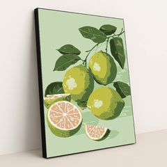 Limes on the Vine by Melissa King - Black Frame Stretchiez