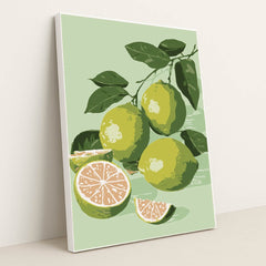 Limes on the Vine by Melissa King - White Frame Stretchiez
