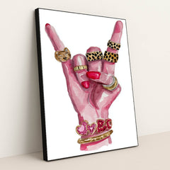 Lipstick & Leopard Print by Riot & Bloom - Black Frame Stretchiez
