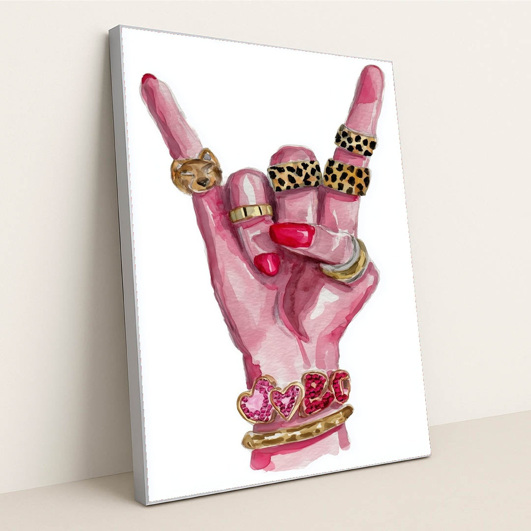Lipstick & Leopard Print by Riot & Bloom - Silver Frame Stretchiez