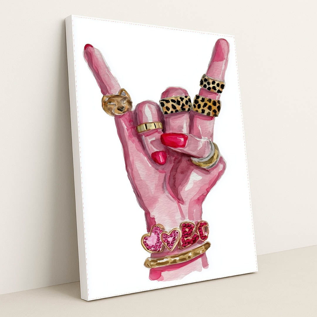 Lipstick & Leopard Print by Riot & Bloom - White Frame Stretchiez