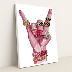 Lipstick & Leopard Print by Riot & Bloom - White Frame Stretchiez
