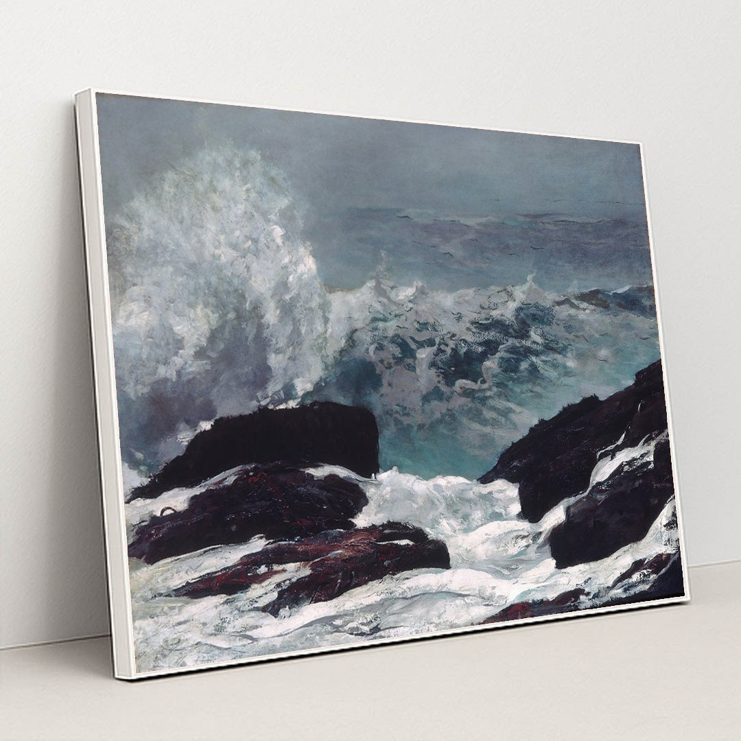 Maine Coast (1896) by Winslow Homer - White Frame Stretchiez
