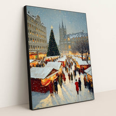 Market Day Flurry by James Green - Black Frame Stretchiez