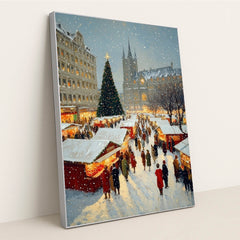 Market Day Flurry by James Green - Silver Frame Stretchiez