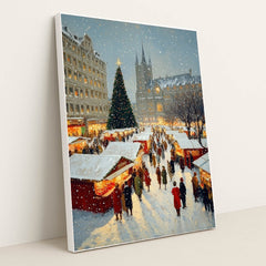 Market Day Flurry by James Green - White Frame Stretchiez