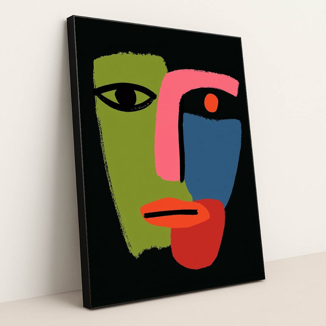Mask No. 4 by Wall Gusto™ - Black Frame Stretchiez
