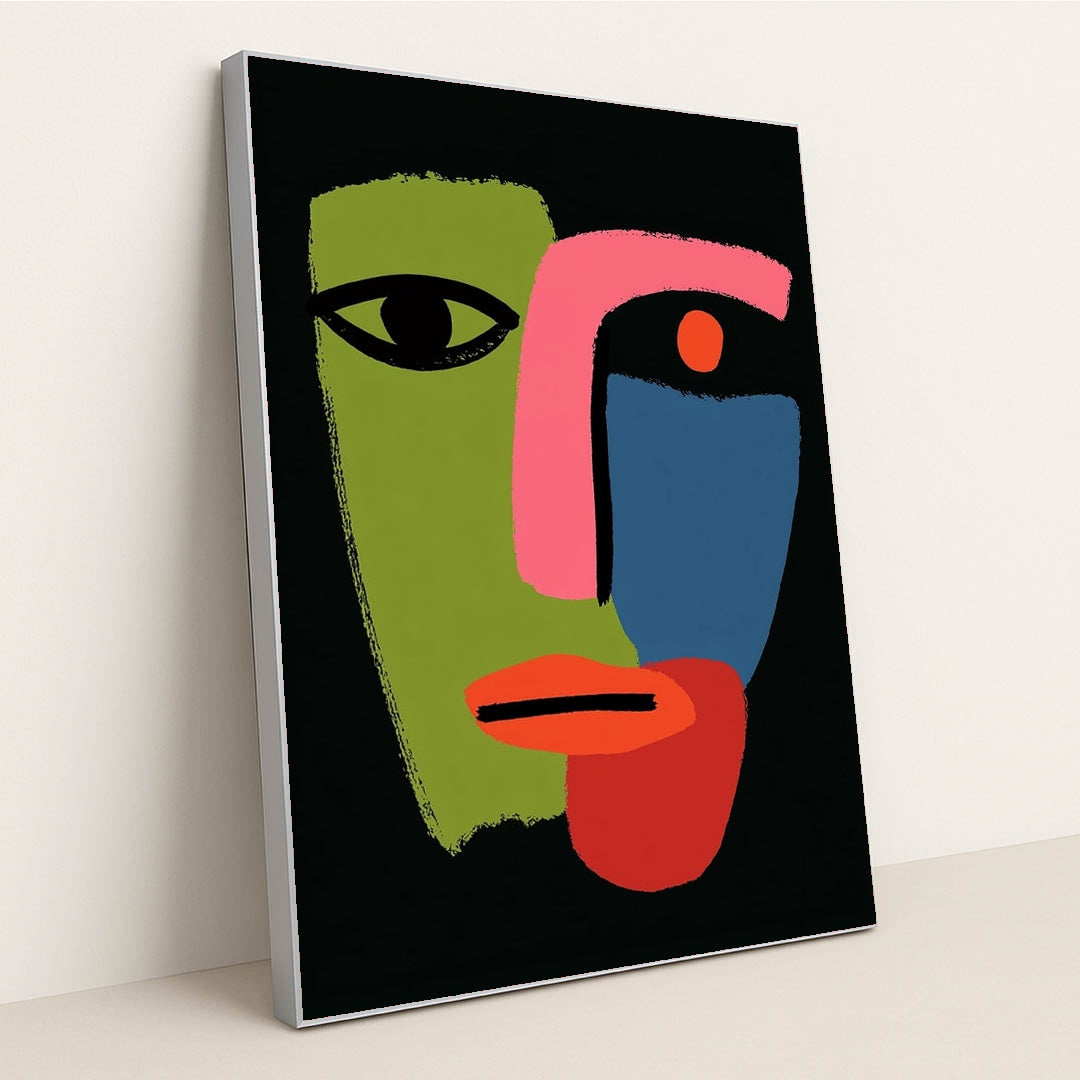 Mask No. 4 by Wall Gusto™ - Silver Frame Stretchiez