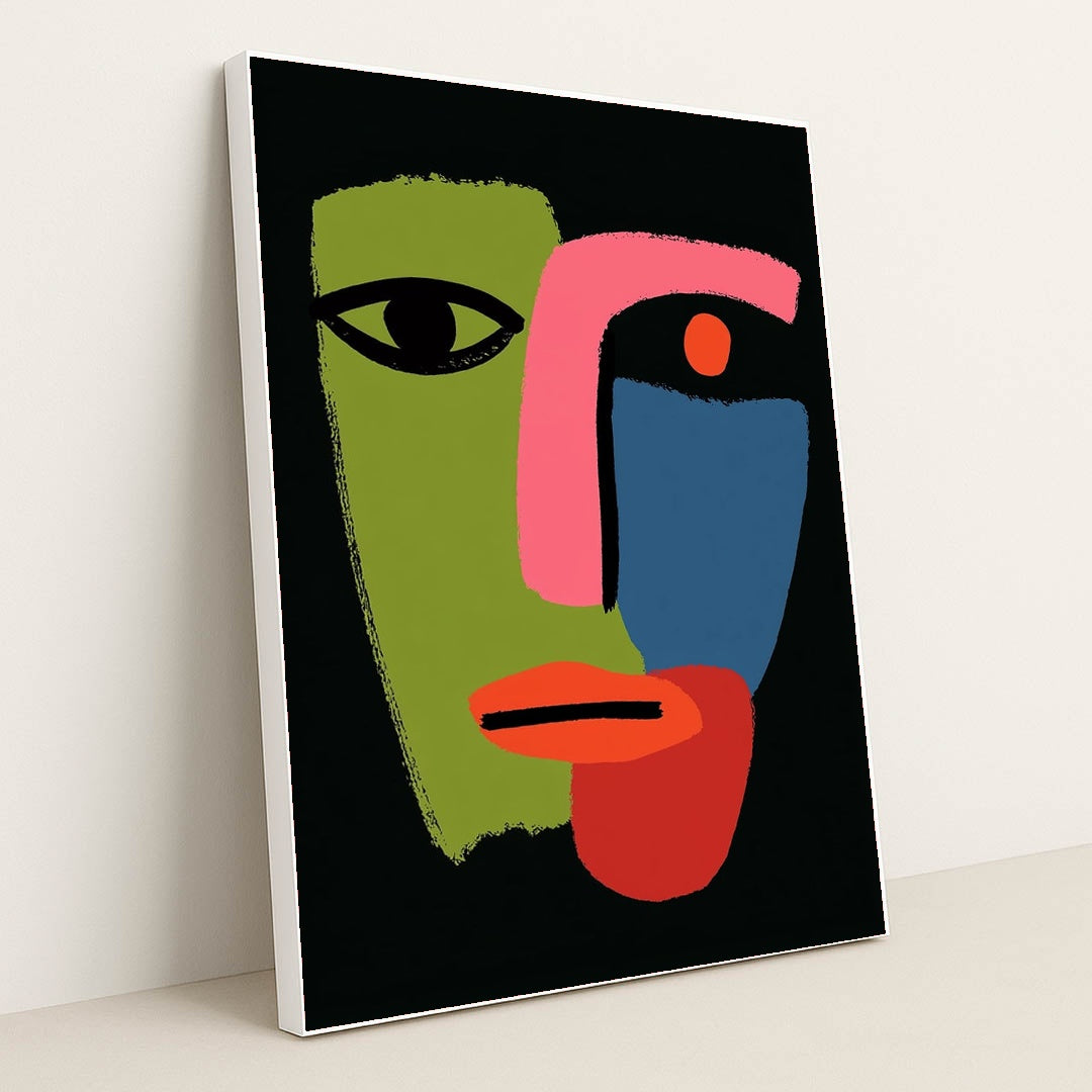 Mask No. 4 by Wall Gusto™ - White Frame Stretchiez