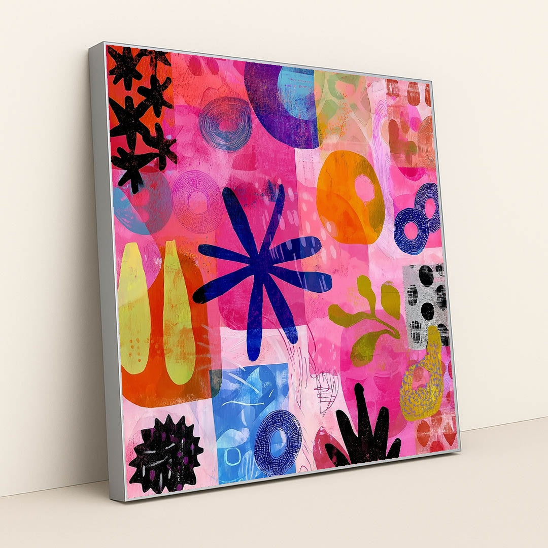 Maximalist Pink by Axel Carrera - Silver Frame Stretchiez