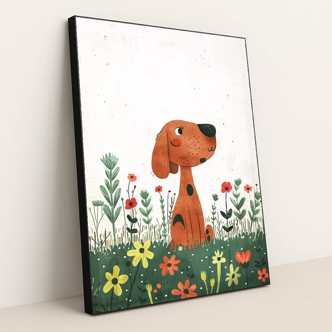Meadow Pup by Melissa King - Black Frame Stretchiez