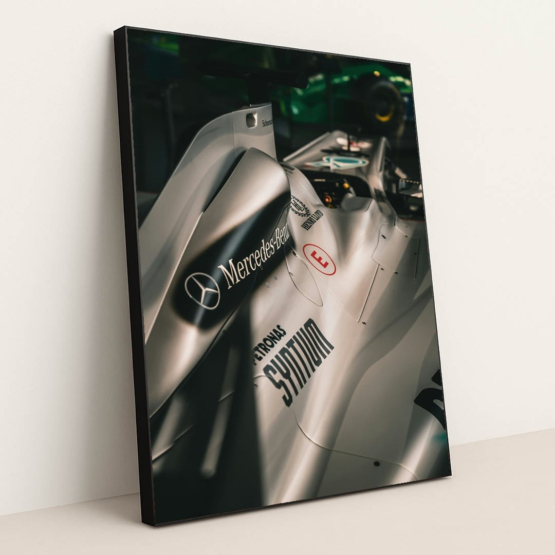 Mercedes F1 Silver Arrow Detail by Pourya Gohari - Black Frame Stretchiez
