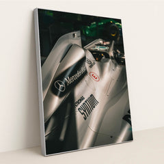 Mercedes F1 Silver Arrow Detail by Pourya Gohari - Silver Frame Stretchiez