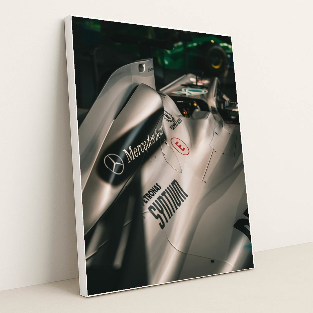 Mercedes F1 Silver Arrow Detail by Pourya Gohari - White Frame Stretchiez