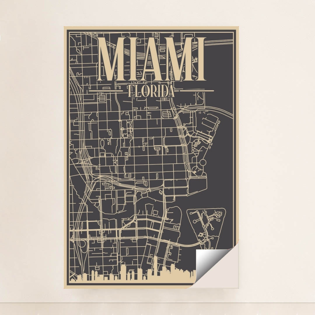 Blueprint of Miami's Urban Engineering Landscape by Anonymous - Peeliez