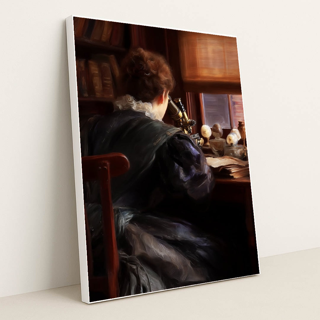 Microscope Study by Seven Akins - White Frame Stretchiez