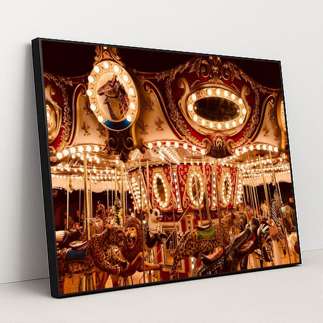 Midnight Carousel by Eric Tompkins - Black Frame Stretchiez