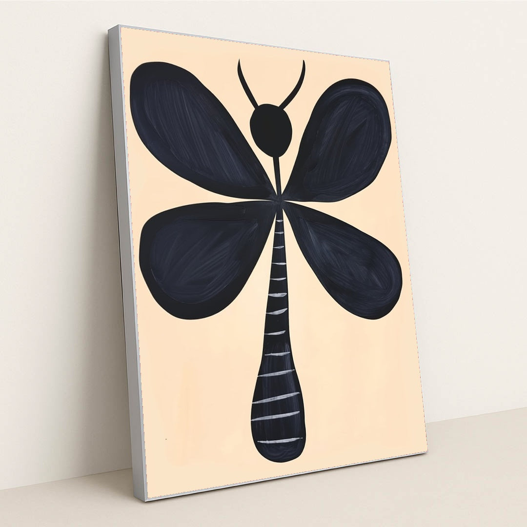 Midnight Moth by Wall Gusto™ - Silver Frame Stretchiez
